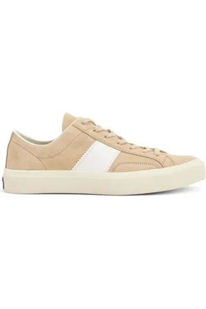 Tom Ford Buty, Mężczyzna, Beżowy, 43 EU, Zamsz, Sznurowane buty na płaskiej podeszwie