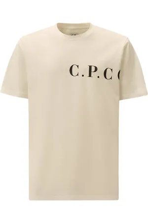 C.P. Company Koszulki, Mężczyzna, Biały, L, Koszulka z nadrukiem logo z bawełnianego dżerseju biała