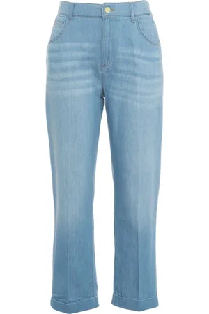 Kaos Jeansy, Kobieta, Niebieski, W30, Niebieskie Dżinsy Straight Fit Nicole