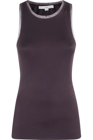REMAIN Birger Christensen Koszulki, Kobieta, Fioletowy, S, Top z siatką w Viola
