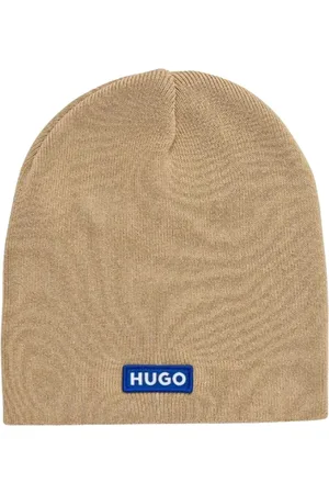 HUGO BOSS Akcesoria, Mężczyzna, Beżowy, ONE SIZE, Wełna, Czapka Beanie Xovo_C