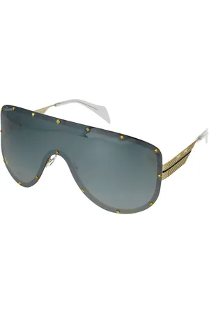 John Richmond Akcesoria, Mężczyzna, Czarny, ONE SIZE, Len, Okulary przeciwsłoneczne Mask
