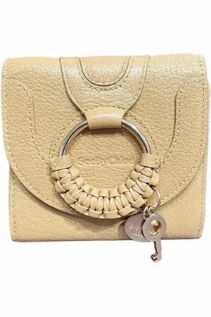 Chloé Pre-owned, Kobieta, Beżowy, ONE SIZE, Skóra, Pre-owned skórzane portfele