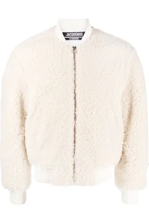 Jacquemus Kurtki, Mężczyzna, Biały, L, Kurtka Bomberka Shearling