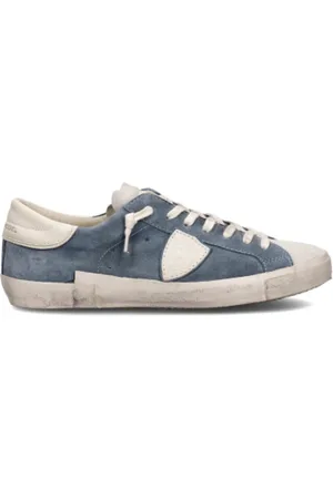 Philippe model Buty, Kobieta, Niebieski, 44 EU, Niskie trampki w mieszanych teksturach