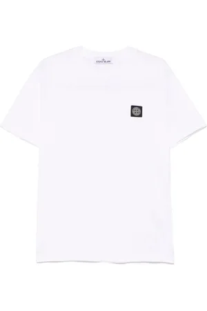 Stone Island Koszulki, Mężczyzna, Biały, 2XL, Bawełna, Biały T-shirt z motywem kompasu