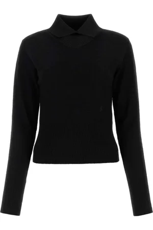 Jil Sander Swetry, Kobieta, Czarny, S, Czarny golf z mieszanki wełny