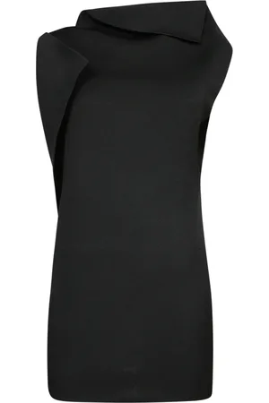 Jacquemus Sukienki, Kobieta, Czarny, 2XS, Czarna Sukienka z Marszczeniami dla Kobiet