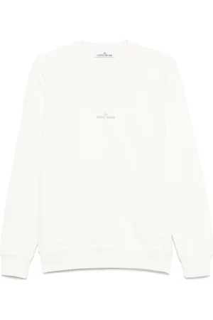 Stone Island Bluzy, Mężczyzna, Biały, 2XL, Bawełna, Bluza dresowa