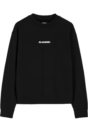Jil Sander Bluzy, Kobieta, Czarny, M, Bawełna, Czarna bawełniana bluza