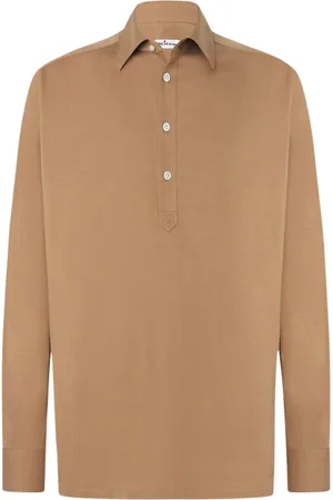 Kiton Koszulki, Mężczyzna, brązowy, S, Bawełna, Koszulka Polo Miami