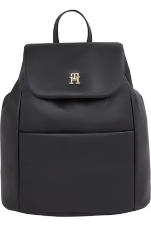 Tommy Hilfiger Torebki, Kobieta, Czarny, ONE SIZE, Poliester, Plecak z klapą Poppy Reform