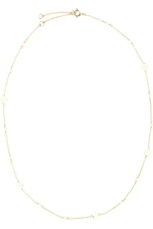 Tory Burch Akcesoria, Kobieta, Żółty, ONE SIZE, Delikatny Naszyjnik Kira