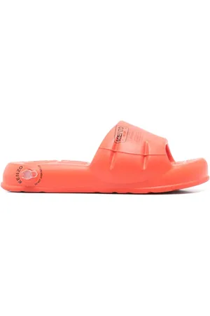 Kenzo Buty, Mężczyzna, Pomarańczowy, 42 EU, Płaskie sandały z okrągłym noskiem