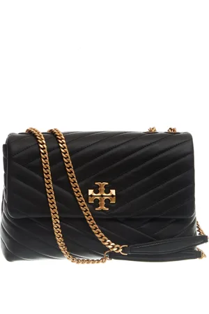 Tory Burch Torebki, Kobieta, Czarny, ONE SIZE, Skóra, Torebka na ramię Chevron Convertible