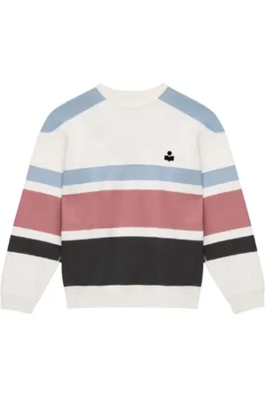Isabel Marant Bluzy, Mężczyzna, Wielobarwność, M, Bawełna, Pasiasta Bluza z Logo