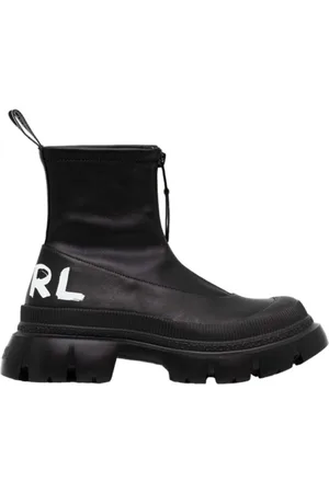 Karl Lagerfeld Buty, Kobieta, Czarny, 36 EU, Skóra, Botki Midi Stretch Kl 43560