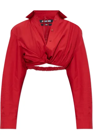 Jacquemus Bluzki, Kobieta, Czerwony, S, Bawełna, La Chemise Bahia
