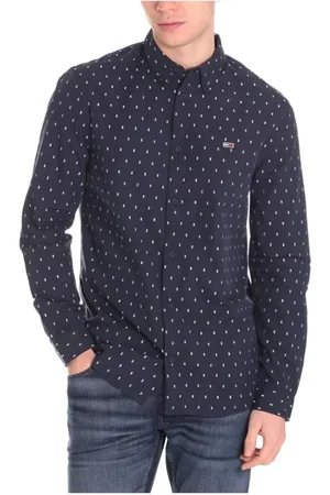 Tommy Hilfiger Koszule, Mężczyzna, Niebieski, S, Bawełna, Koszula Casual z Długim Rękawem
