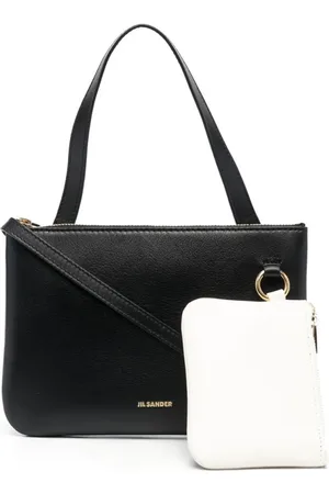 Jil Sander Torebki, Kobieta, Czarny, ONE SIZE, Skóra, Torebka z logo z skóry Nappa