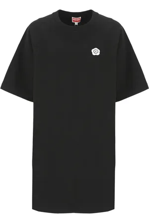 Kenzo Sukienki, Kobieta, Czarny, S, Bawełna, Sukienka Boke Flower 2.0