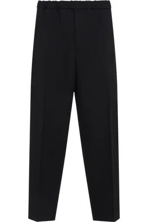 Jil Sander Spodnie, Mężczyzna, Czarny, L, Poliester, Spodnie z elastyczną talią