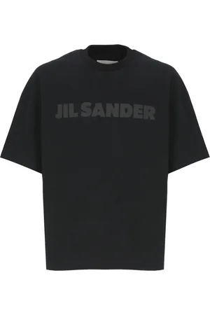 Jil Sander Koszulki, Mężczyzna, Czarny, S, Bawełna, T-shirt z nadrukiem logo