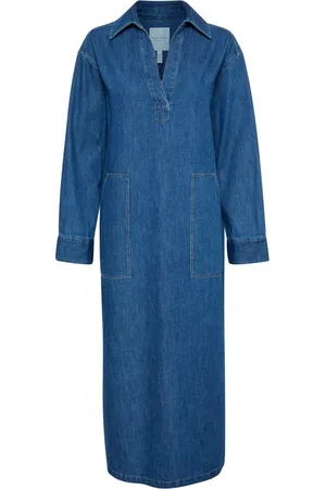 Part Two Sukienki, Kobieta, Niebieski, 3XL, Denim, Sukienka maxi z denimu