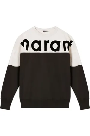 Isabel Marant Bluzy, Mężczyzna, Wielobarwność, L, Bawełna, Dwukolorowa bluza z długim rękawem i okrągłym dekoltem z bawełny