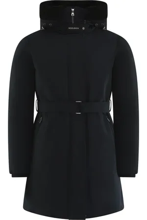 Woolrich Płaszcze, Kobieta, Niebieski, S, Bawełna, Ramar Arctic Parka