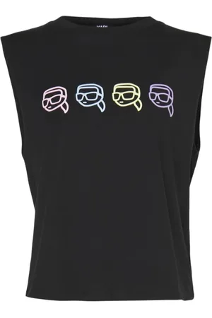 Karl Lagerfeld Koszulki, Kobieta, Czarny, S, Top bez rękawów
