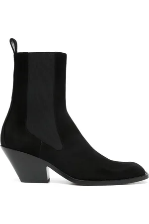 Khaite Buty, Kobieta, Czarny, 37 1/2 EU, Zamsz, Czarne Kowbojki z Zamszu Cielęcego