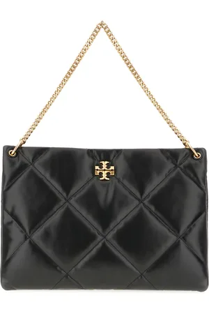 Tory Burch Torebki, Kobieta, Czarny, ONE SIZE, Skóra, Kira Diamond Quilt Shoulder Bag