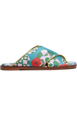La DoubleJ Buty, Kobieta, Zielony, 37 EU, Skóra, Sandały Criss-Cross