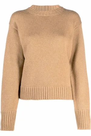 Jil Sander Swetry, Kobieta, Beżowy, 2XS, Kaszmir, Beżowy sweter z kaszmiru