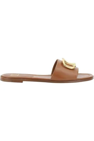 VALENTINO GARAVANI Buty, Kobieta, brązowy, 36 EU, Skóra, Klapki Stud Slide
