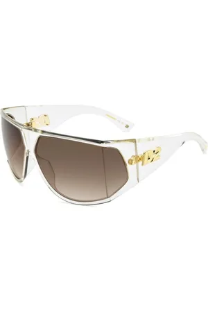 Dsquared2 Akcesoria, Mężczyzna, Biały, ONE SIZE, Stylowe okulary przeciwsłoneczne w brązowym odcieniu