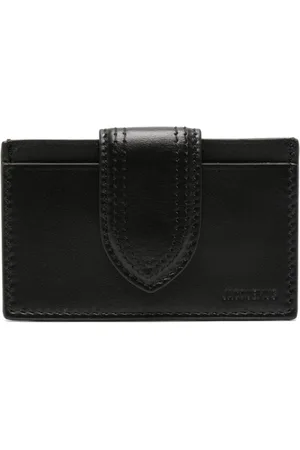 Jacquemus Akcesoria, Kobieta, Czarny, ONE SIZE, Skóra, Czarne skórzane portfele