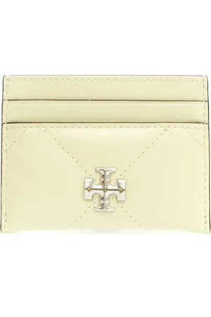 Tory Burch Akcesoria, Kobieta, Zielony, ONE SIZE, Skóra, Skórzany portfel