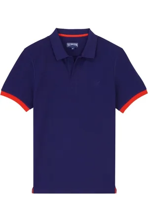 Vilebrequin Koszulki, Mężczyzna, Niebieski, XL, Męska Koszulka Polo z Bawełny