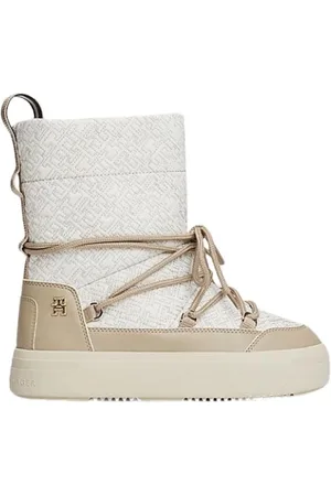 Tommy Hilfiger Buty, Kobieta, Beżowy, 41 EU, Śniegowce Monogram z sznurowaniem