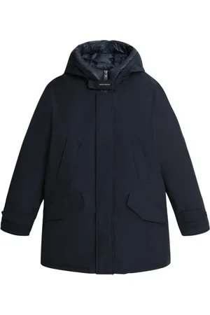 Woolrich Kurtki, Mężczyzna, Niebieski, L, Nylon, Polar Parka z wysokim kołnierzem
