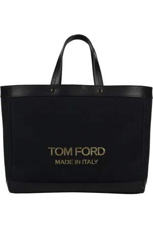 Tom Ford Torebki, Kobieta, Czarny, ONE SIZE, Bawełna, Mini Shopper Bag z Detalem Logo