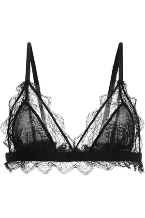 John Richmond Bielizna, Kobieta, Czarny, S, Koronkowy biustonosz typu bralette z haftem