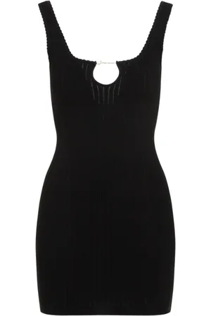 Jacquemus Sukienki, Kobieta, Czarny, S, Poliester, La Mini Robe Sierra