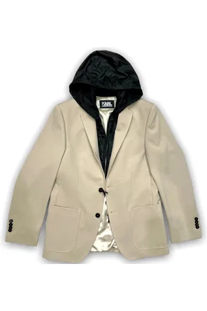 Karl Lagerfeld Kurtki, Mężczyzna, Beżowy, S, Wełna, Blazer