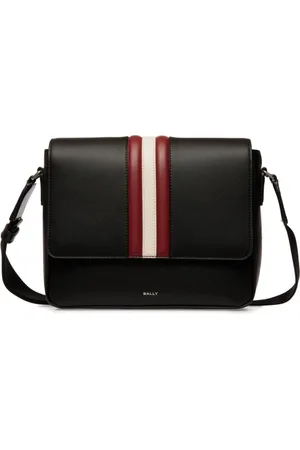 Bally Torebki, Mężczyzna, Czarny, ONE SIZE, Czarna torba na ramię z detalami pasków
