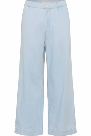 Part Two Jeansy, Kobieta, Niebieski, 2XS, Bawełna, Białawo-Niebieskie Spodnie Jeansyowe o Prostym Kroju