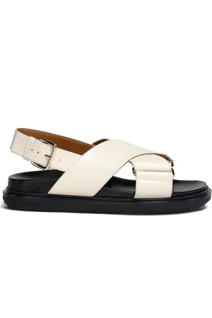 Marni Buty, Kobieta, Beżowy, 36 EU, Skóra, Sandały Crisscross