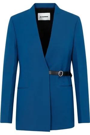 Jil Sander Kurtki, Kobieta, Niebieski, S, Wełna, Wełniana marynarka